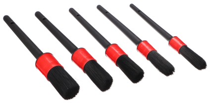Ensemble de brosses de précision souples pour nettoyage de voiture CAR DETAILING BRUSH 5 SOFT, 5 piè