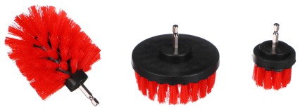 Ensemble de brosses pour perceuse pour nettoyage de voiture CAR DETAILING DRILL BRUSH 3 MEDIUM, 3 pi