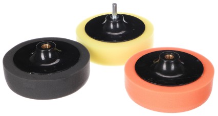 Ensemble de tampons/éponges de polissage avec tige d'adaptation pour nettoyage auto CAR DETAILING PA
