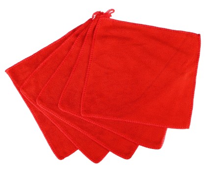 Serviettes de nettoyage en microfibre pour le lavage de voiture. LOT DE 5 SERVIETTES DE NETTOYAGE PO