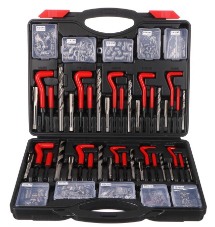 Kit de réparation de filetage MECHANIC THREAD SET 261, M5 - M12, 1/4UNC-1/2UNC, 261 pcs