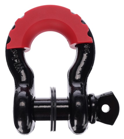 Manille offroad avec protecteur en caoutchouc CAR SHACKLE 1, capacité 4,75 t