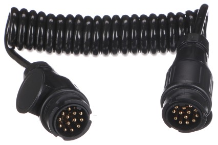 Câble spiralé de liaison de fiche d'attelage TRAILER CABLE 4, 13-13 broches, 3 m