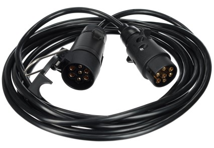 Câble rallonge 7 broches - prise femelle + fiche TRAILER CABLE 7, 12V, 5m