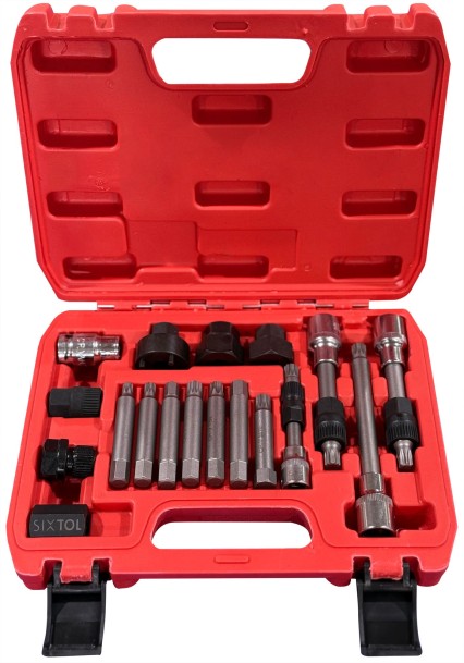 Ensemble de montage et démontage de poulies d'alternateur MECHANIC PULLEY SET 2, 18 pièces