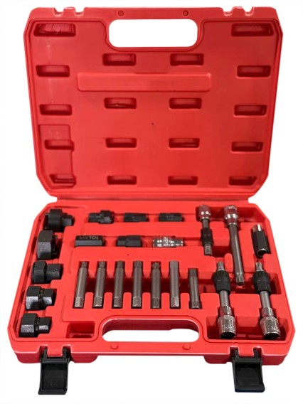 Kit de montage et de démontage de poulies d'alternateur MECHANIC PULLEY SET 3, 24 pièces