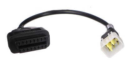 Adaptateur OBD-II 6 broches pour motos Delphi MECHANIC CABLE 12