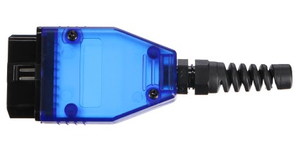 Fiche OBD-II 16 broches pour montage de votre propre câble MECHANIC CABLE 31, bleue