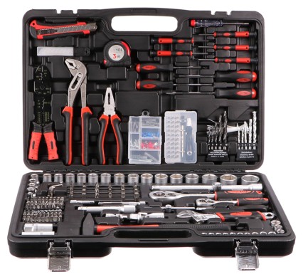 Boîte à outils HOME 350, méga kit rempli d'outils pratiques