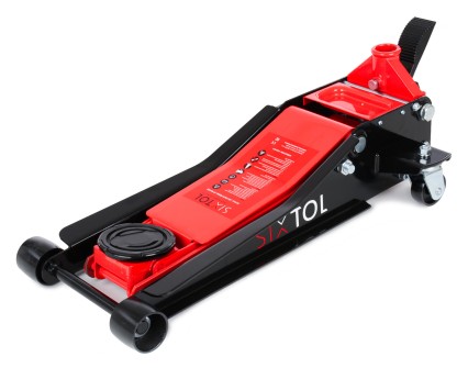 Cric hydraulique mobile robuste 3 t profil bas, avec pédale SX JACK PEDAL 3T BLACK