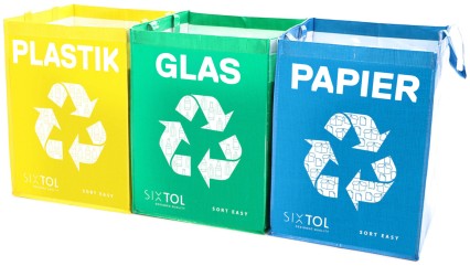 Sacs pour déchets triés SORT EASY 3 BASIC DE, 30 x 30 x 40 cm, 3 x 36 l, 3 pcs