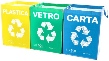 Sacs de tri SORT EASY 3 BASIC IT, 30x30x40 cm, 3 x 36 l, 3 pièces