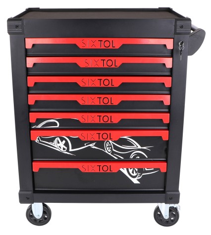 Chariot d'atelier pour outils MECHANIC TROLLEY KEVIN, 7 tiroirs