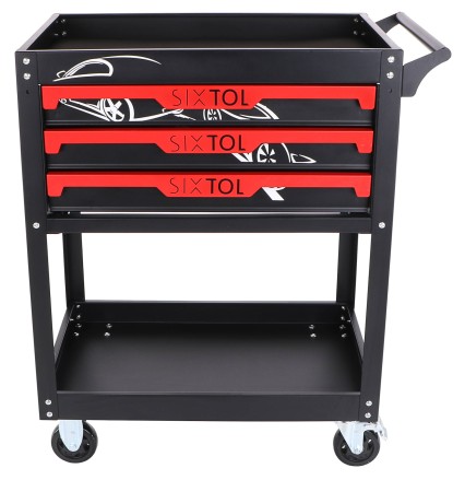 Chariot d'atelier pour outils MECHANIC TROLLEY JASON, 3 tiroirs, 1 étagère
