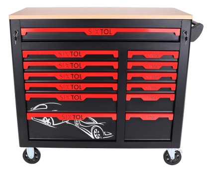 Chariot d'atelier avec outils MECHANIC TROLLEY TITAN 1559, 13 tiroirs, 1559 pièces d'outillage