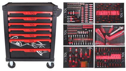 Chariot d'atelier MECHANIC TROLLEY KEVIN 274, 7 tiroirs, 274 pièces d'outils
