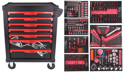Servante d'atelier pour outils MECHANIC TROLLEY KEVIN 326, 7 tiroirs, 326 pièces d'outils