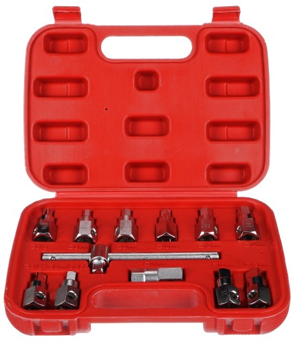 Kit de vidange d'huile MECHANIC OIL DRAIN SET 12, Hex + carré, 12 pièces