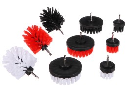 Ensemble de brosses pour perceuse pour nettoyage automobile CAR DETAILING DRILL BRUSH 9, 9 pièces
