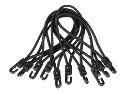 Set d'élastiques de fixation avec crochet plastique CARGO CORD SET 2, 20 cm, 10 pcs