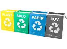 Sacs pour tri sélectif SORT EASY 4 METAL, 30x30x40cm, 4x36l, 4 pièces
