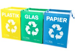 Sacs pour déchets triés SORT EASY 3 BASIC DE, 30 x 30 x 40 cm, 3 x 36 l, 3 pcs