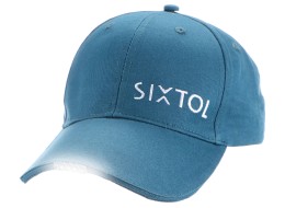 Casquette avec lumière LED B-CAP 25 lm, rechargeable, USB, taille universelle, bleue