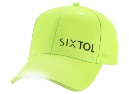 Casquette avec lumière LED B-CAP 25 lm, rechargeable, USB, taille universelle, vert fluorescent