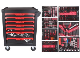 Servante d'atelier pour outils MECHANIC TROLLEY KEVIN 326, 7 tiroirs, 326 pièces d'outils